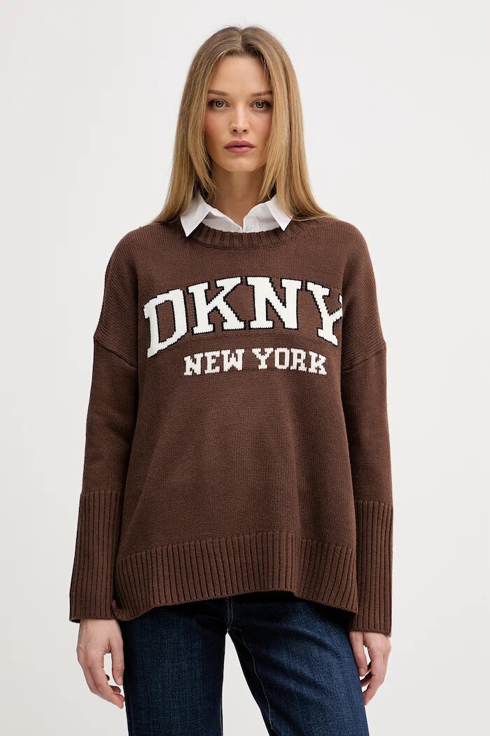 DKNY пуловер дамски кафяв DJ4R0362