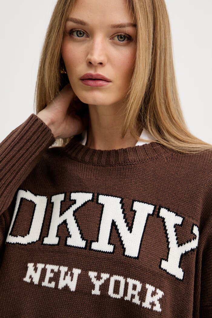 DKNY пуловер дамски кафяв DJ4R0362