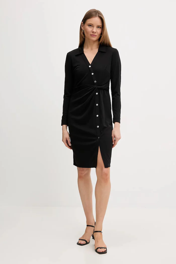 DKNY Рокля в черно къса със стандартна кройка DD5J2P39
