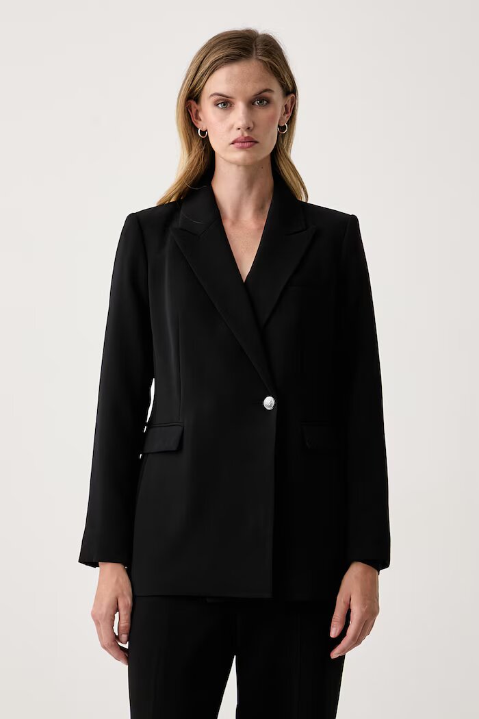 DKNY сако с двуредно закопчаване дамско черно UG6J2708
