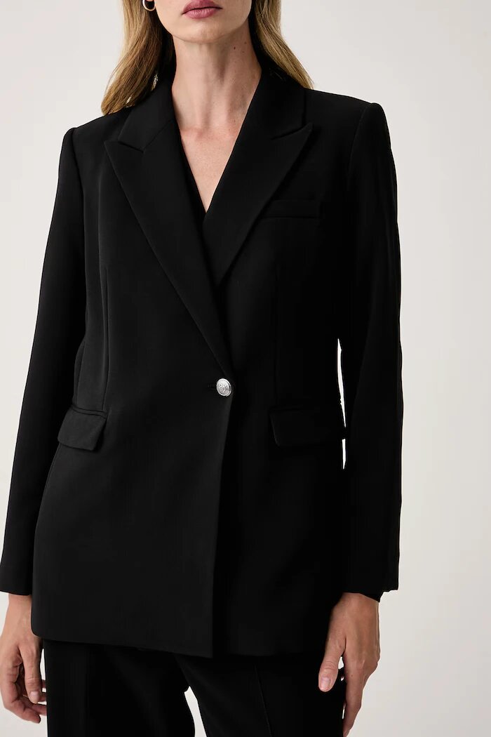 DKNY сако с двуредно закопчаване дамско черно UG6J2708