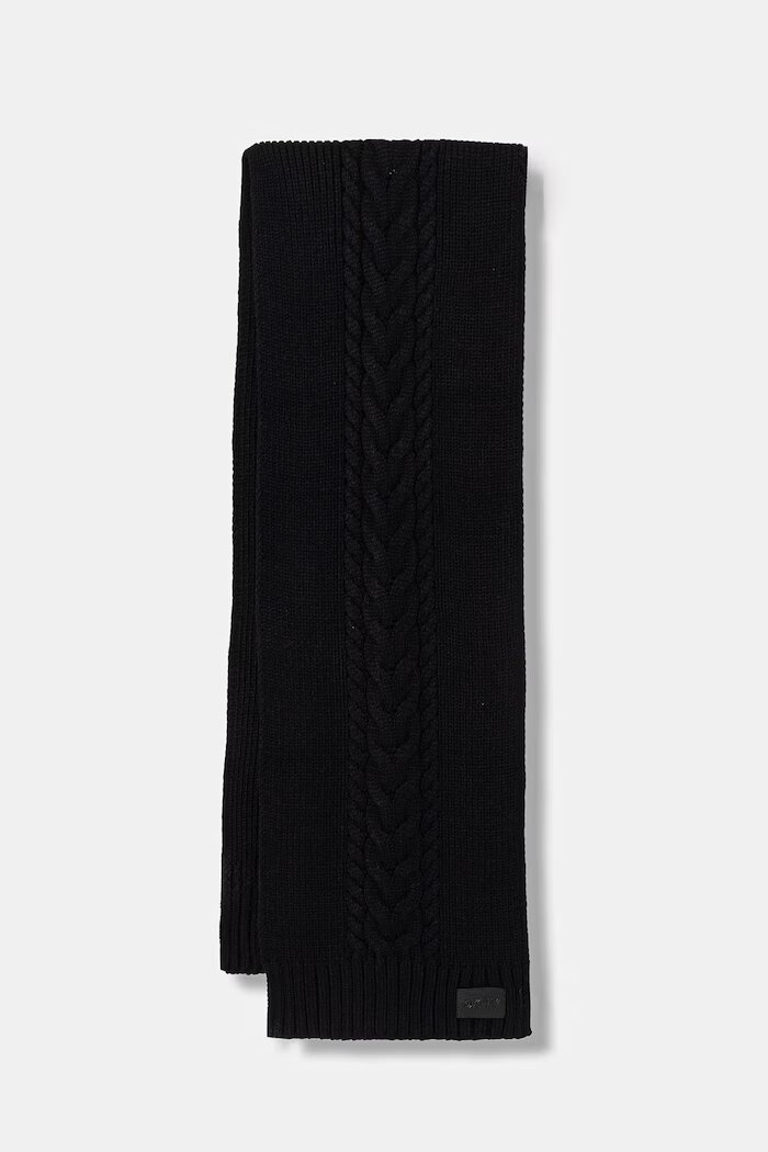DKNY Шал в черно с изчистен дизайн D5KS1627