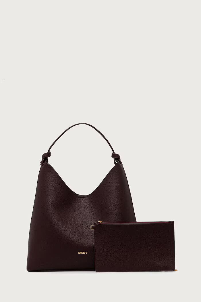 DKNY шопинг чанта дамска от имитация на кожа бордо R54CAO07