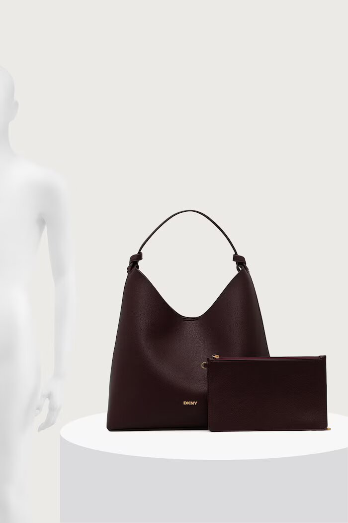 DKNY шопинг чанта дамска от имитация на кожа бордо R54CAO07