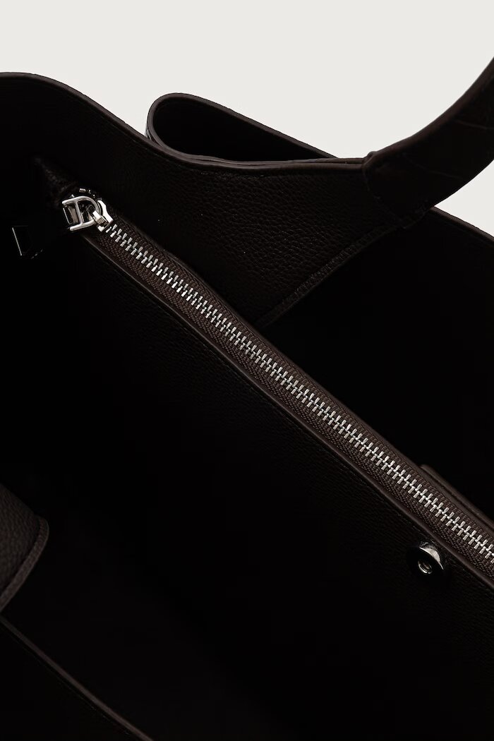 DKNY шопинг чанта дамска от имитация на кожа кафява R63APG32
