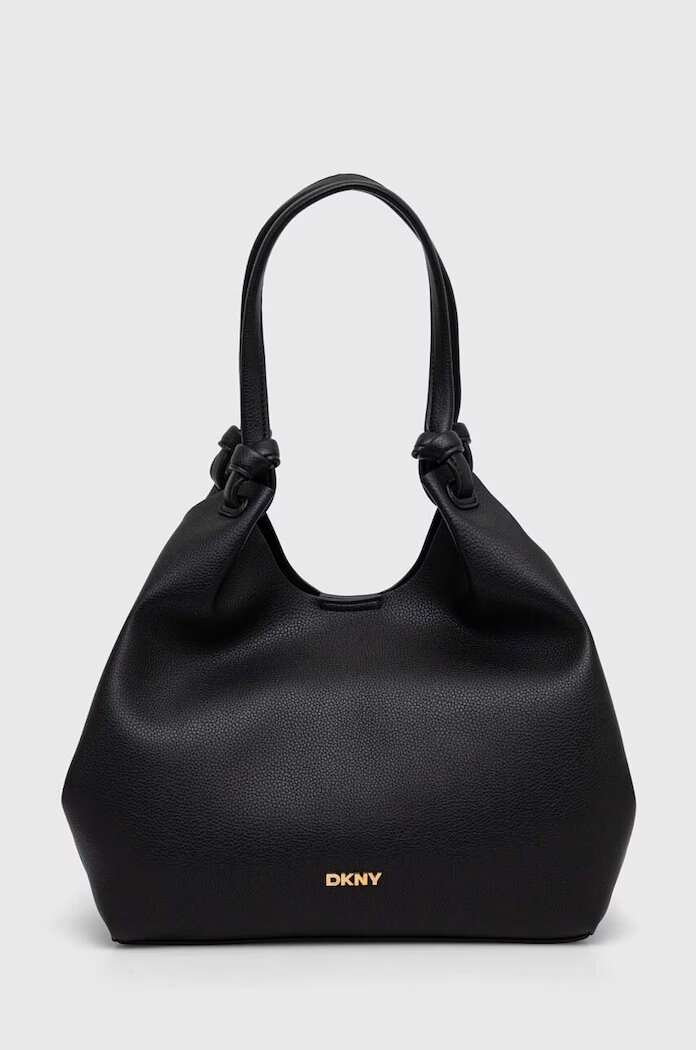 DKNY шопинг чанта дамска от имитация на кожа PAULA черна R42BAE49