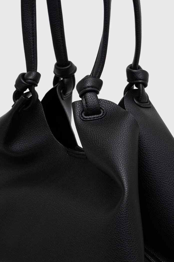 DKNY шопинг чанта дамска от имитация на кожа PAULA черна R42BAE49