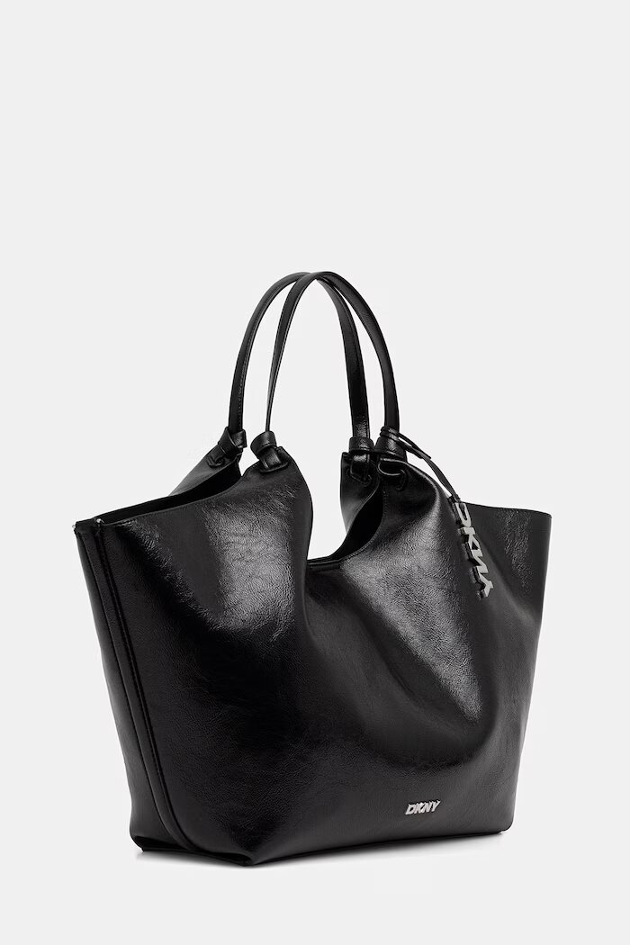 DKNY шопинг чанта дамска от имитация на кожа PAULA черна R62AXE48