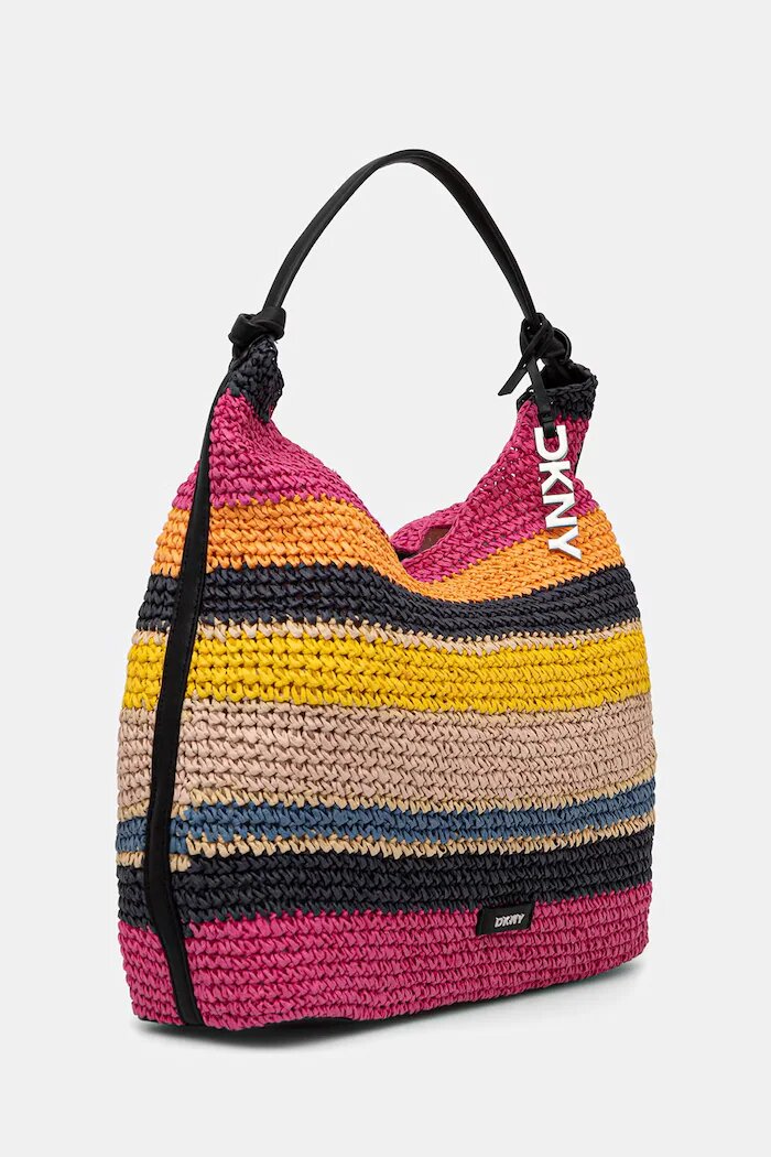 DKNY шопинг чанта дамска от сплетена материя PAULA многоцветна R61CYO07