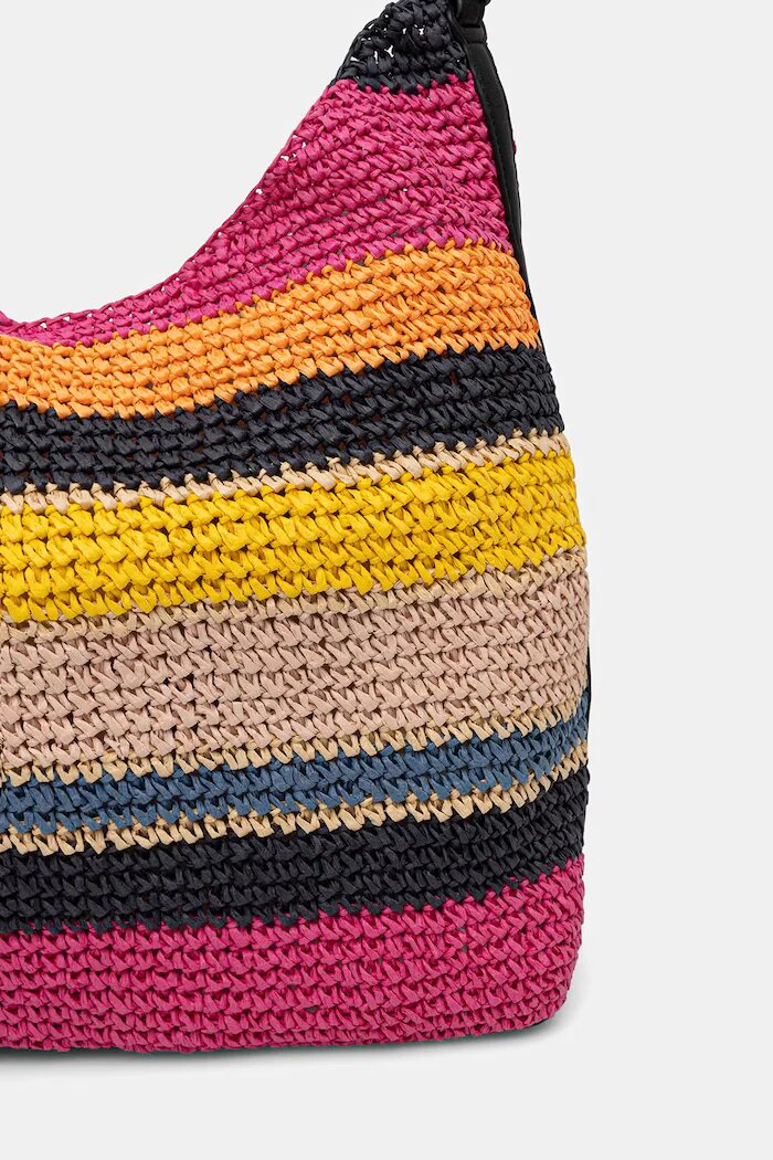 DKNY шопинг чанта дамска от сплетена материя PAULA многоцветна R61CYO07