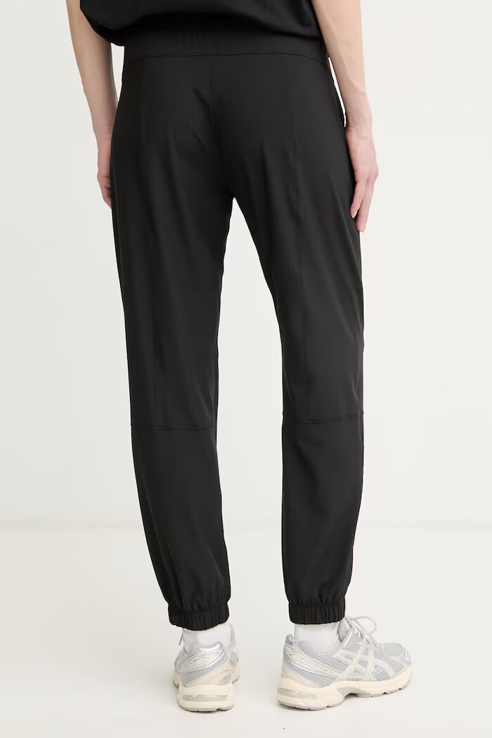 DKNY спортен панталон дамски черен с висока талия DP6P3644