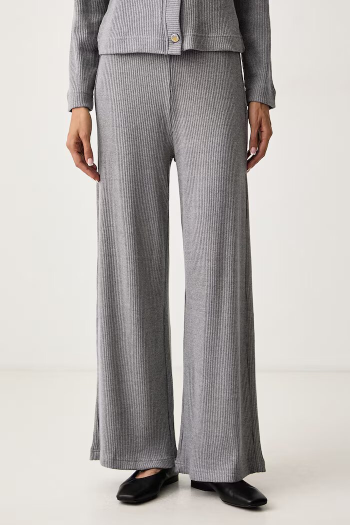 DKNY спортен панталон дамски сив с висока талия DJ6P3178