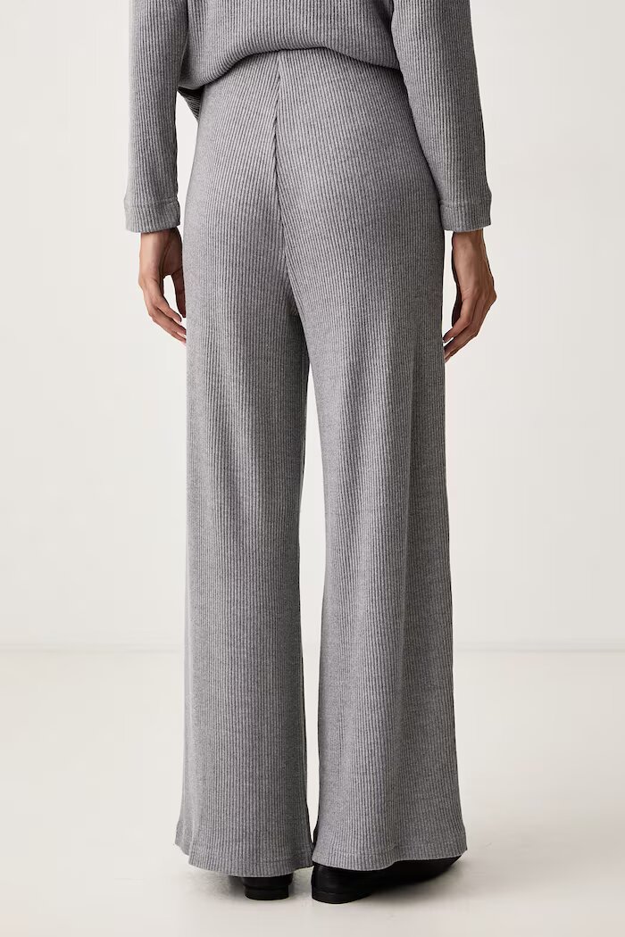 DKNY спортен панталон дамски сив с висока талия DJ6P3178