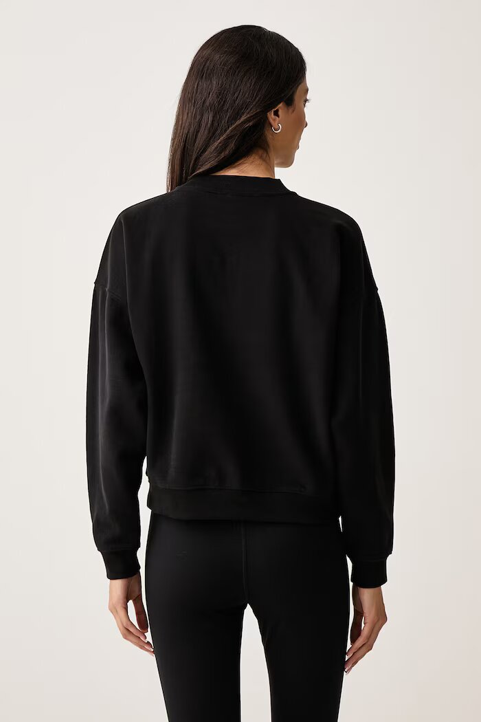 DKNY суичър дамски с памук черен DP6T1462
