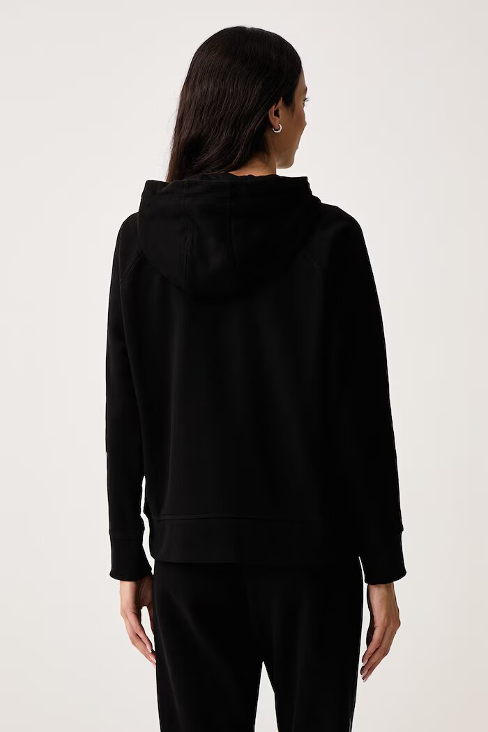 DKNY суичър с качулка дамски с памук черен DP6J9766