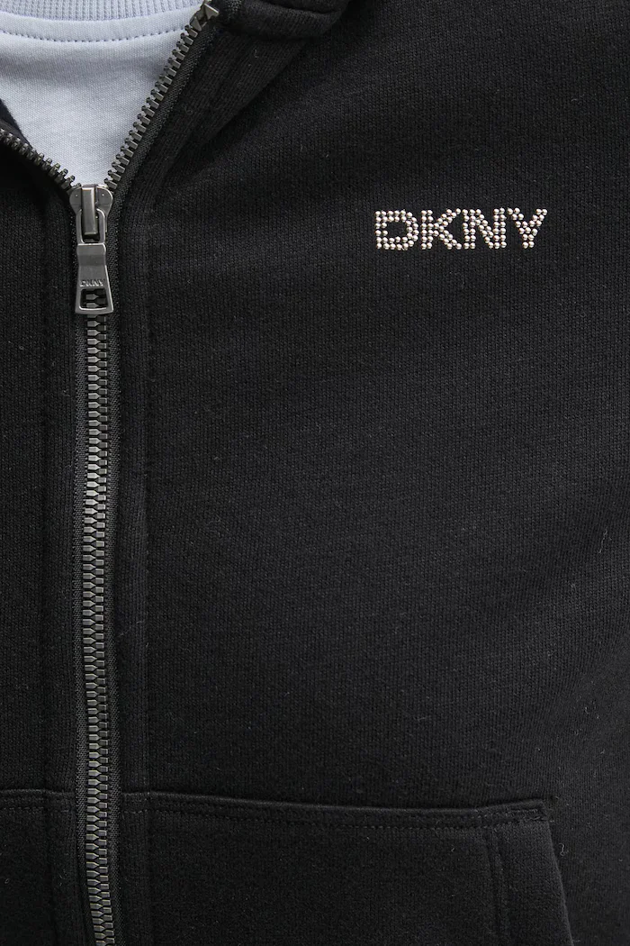 DKNY Суичър в черно с качулка с изчистен дизайн DP5J9508