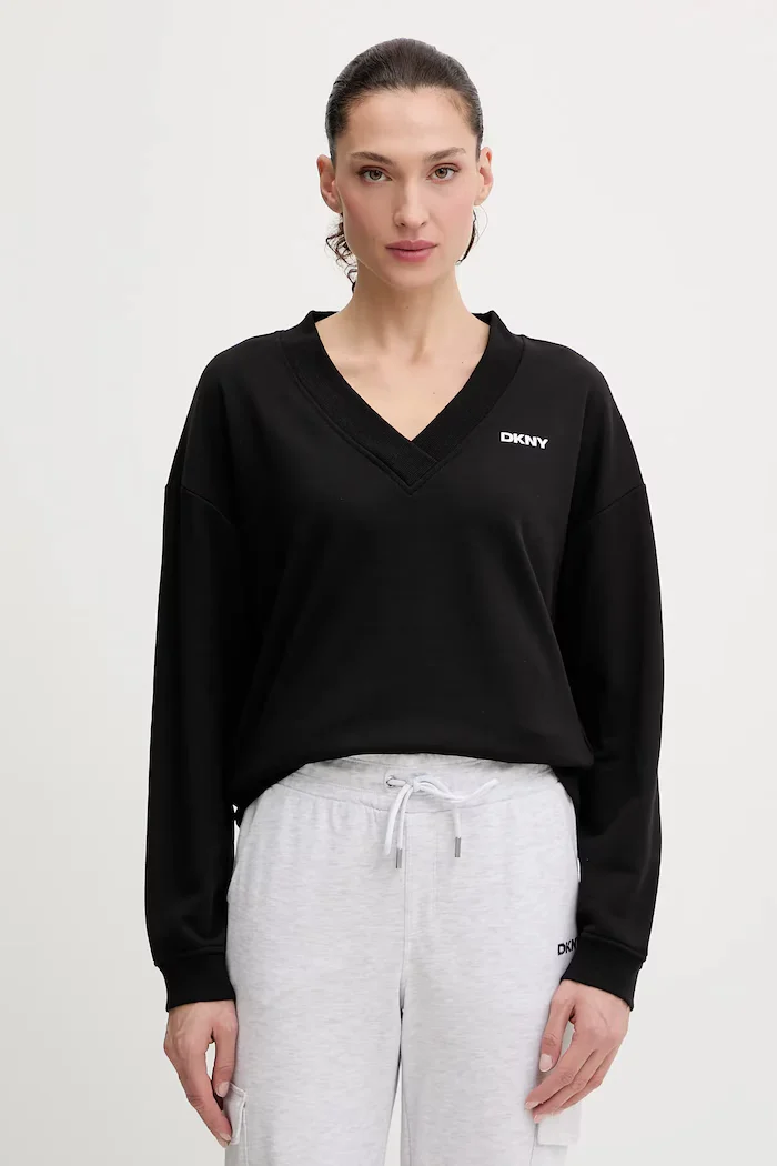 DKNY Суичър в черно с принт DP6T1644