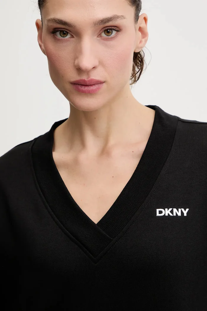 DKNY Суичър в черно с принт DP6T1644