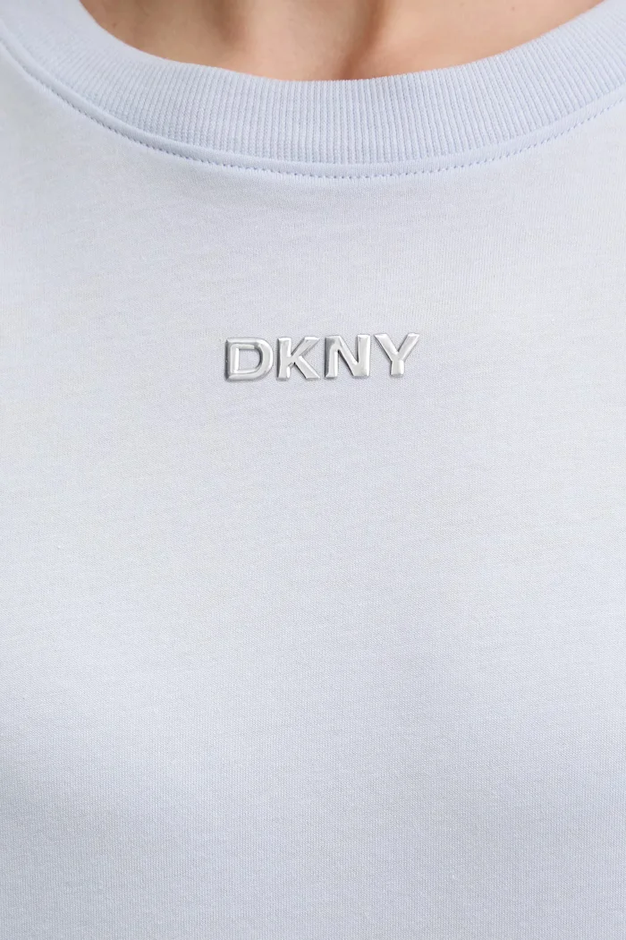 DKNY тениска дамска от памук синя DP6T1662