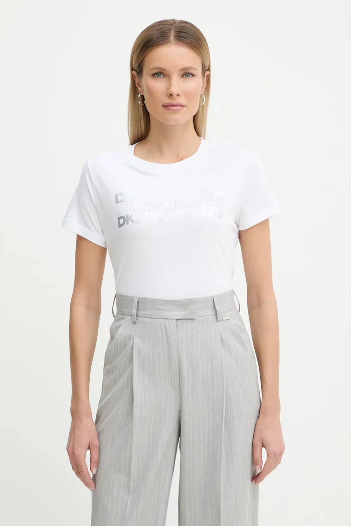 DKNY Тениска дамска в бяло DJ6T1696