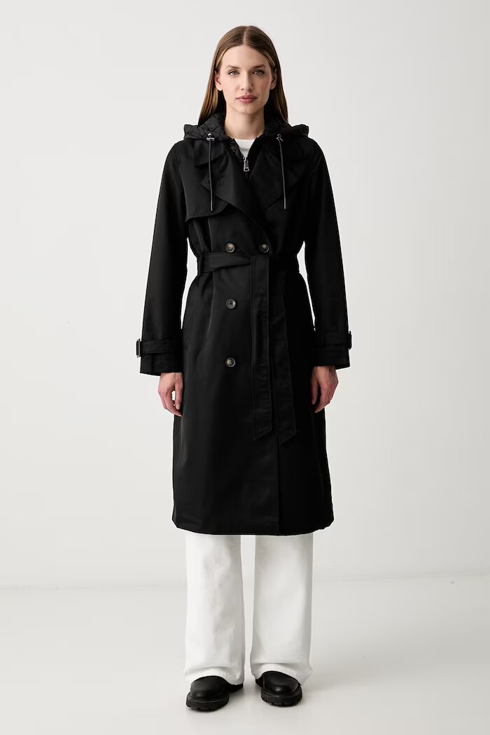 DKNY тренч дамски черен DLEMPX66
