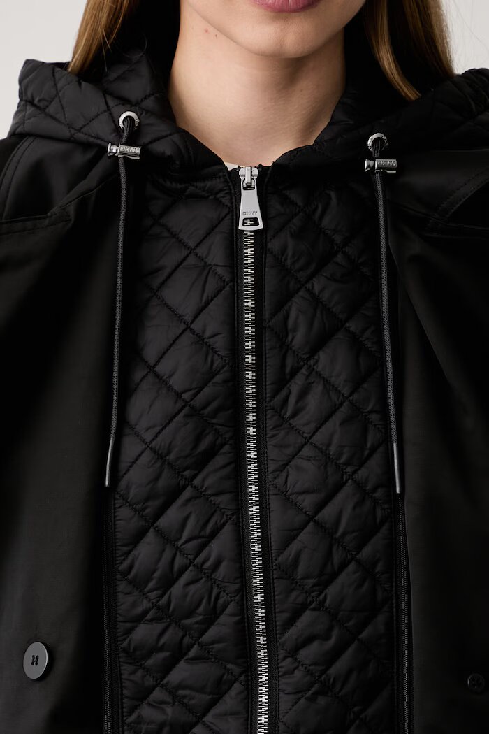 DKNY тренч дамски черен DLEMPX66