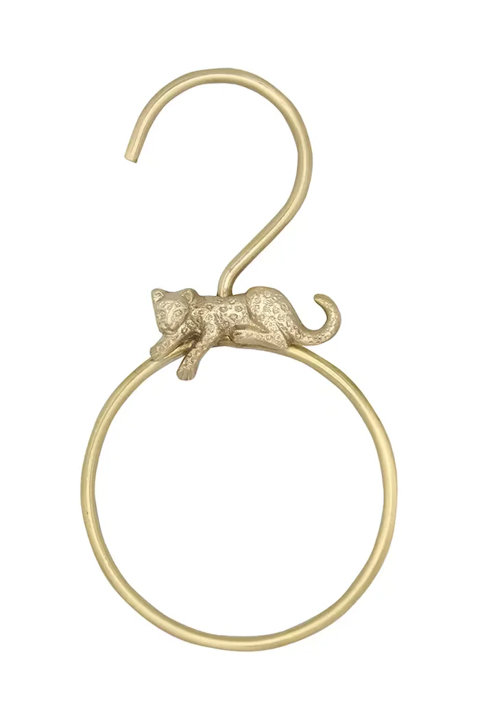 Doing Goods Закачалка Jenna Leopard Round Hanger в жълто