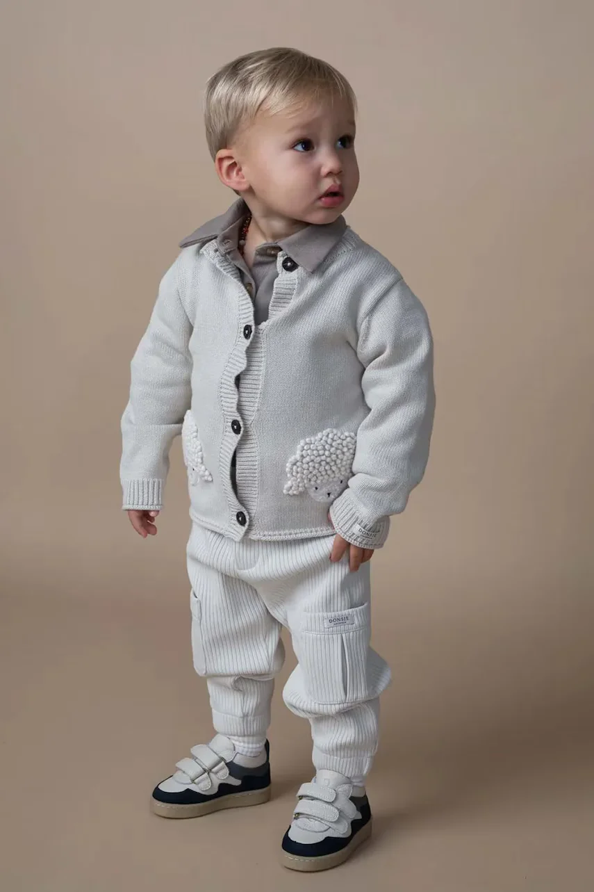 Donsje Бебешка памучна жилетка Dieck Cardigan Lammies