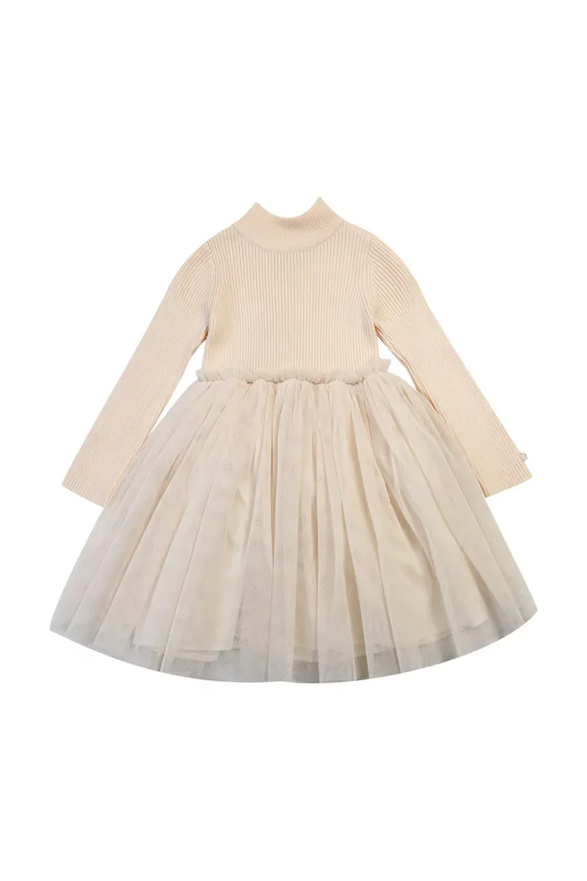 Donsje Бебешка вълнена рокля Lotus Dress