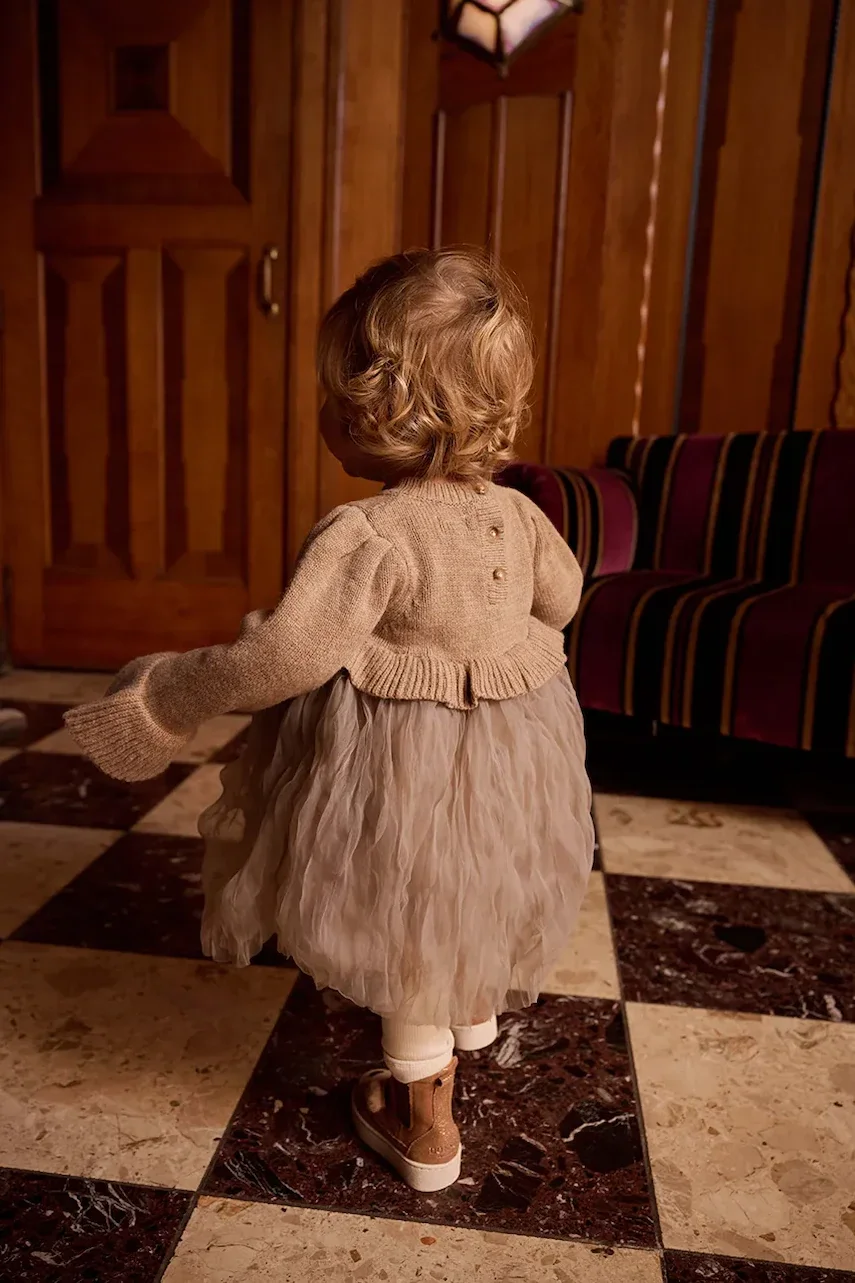 Donsje Бебешка вълнена рокля Paulien Dress