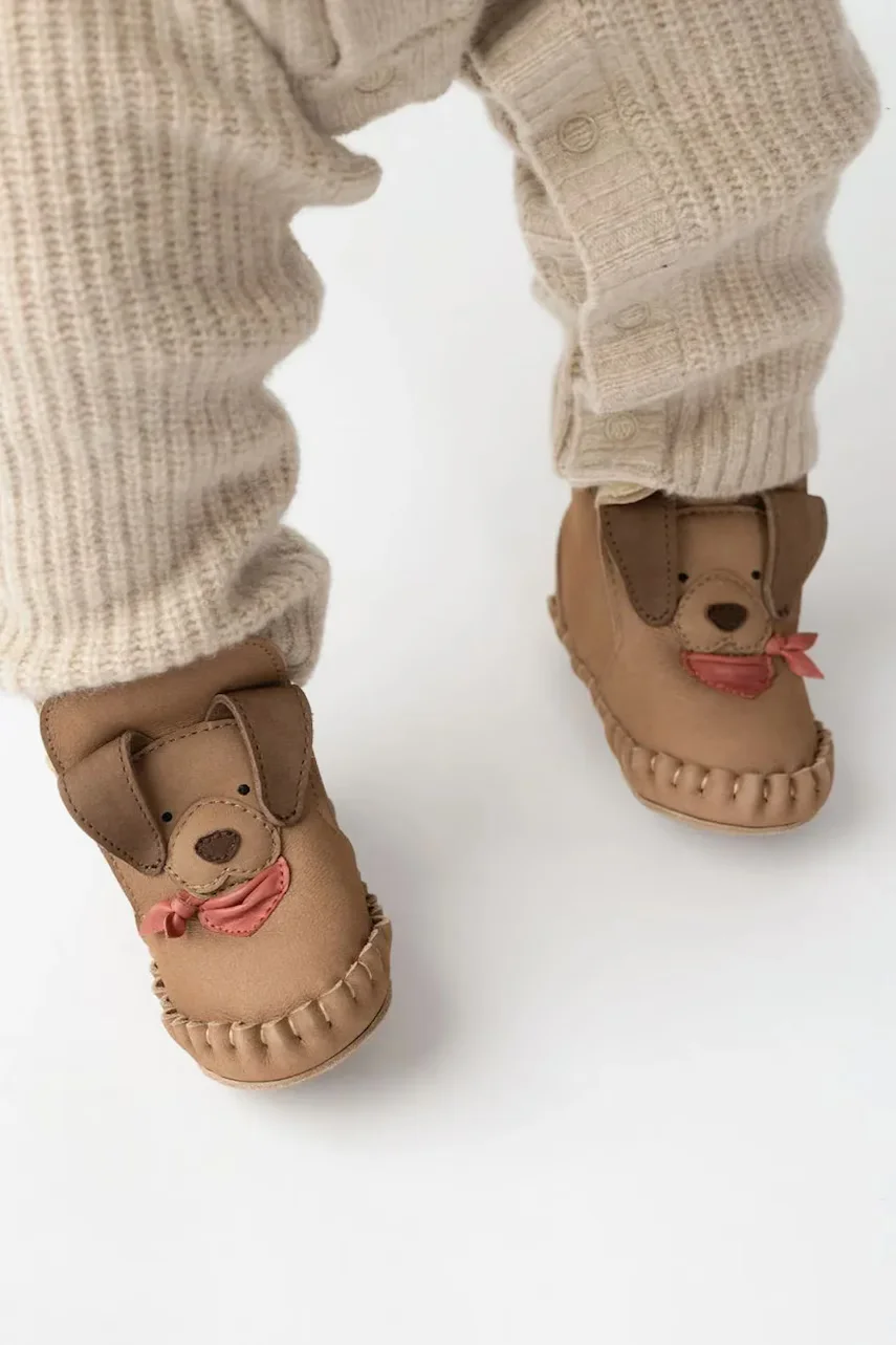 Donsje Бебешки кожени обувки Junus Booties Western Dog