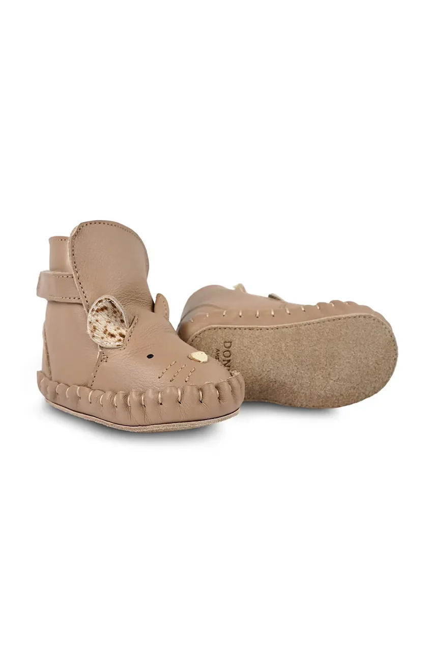 Donsje Бебешки кожени обувки Kapi Exclusive Booties Mouse