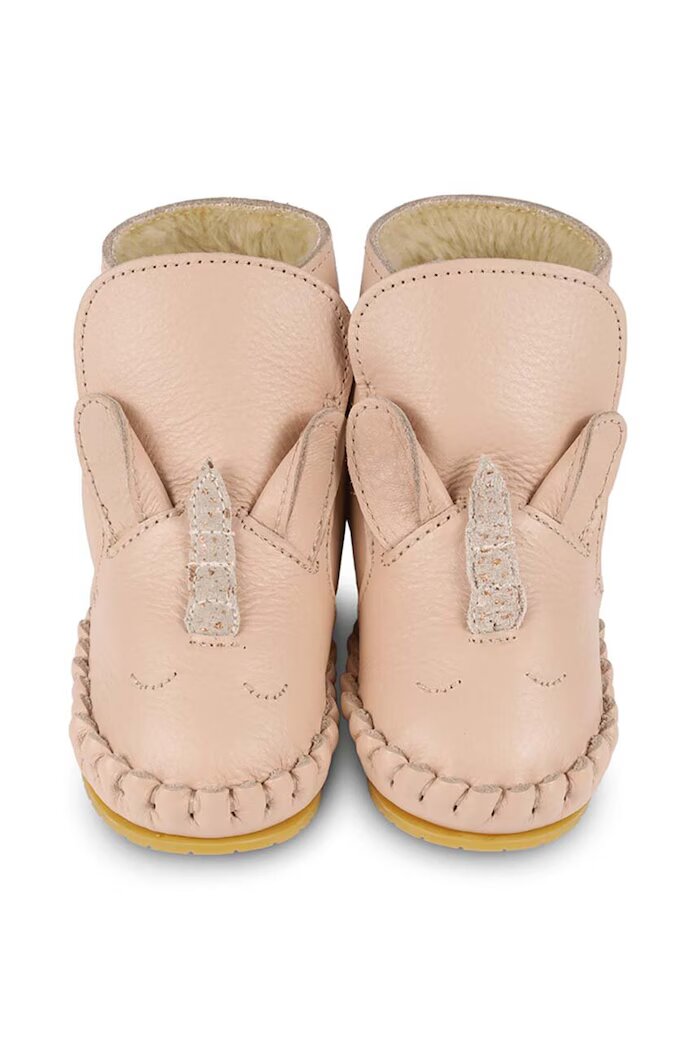 Donsje Бебешки кожени обувки Kapi Special Booties Unicorn в розово 1028305