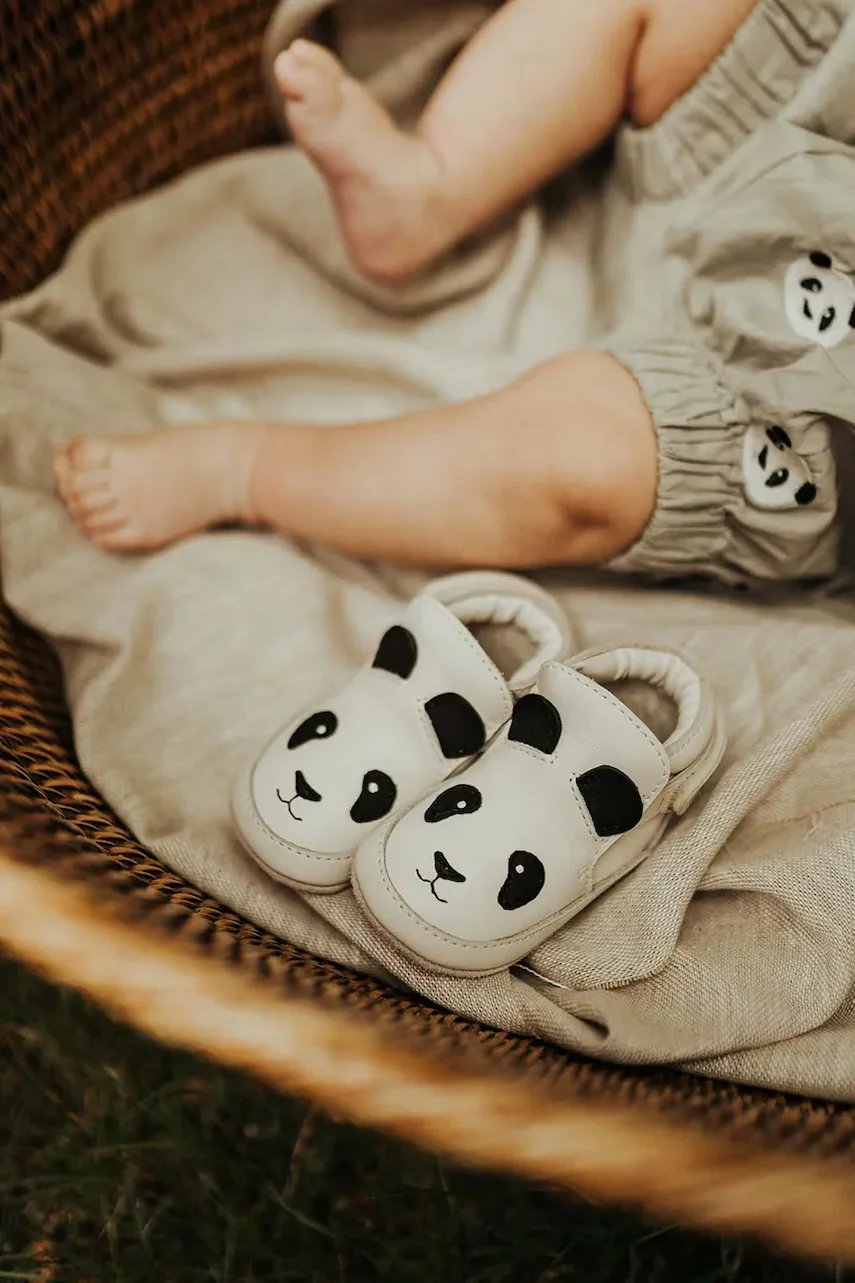 Donsje Бебешки кожени обувки Morris Sneakers Panda
