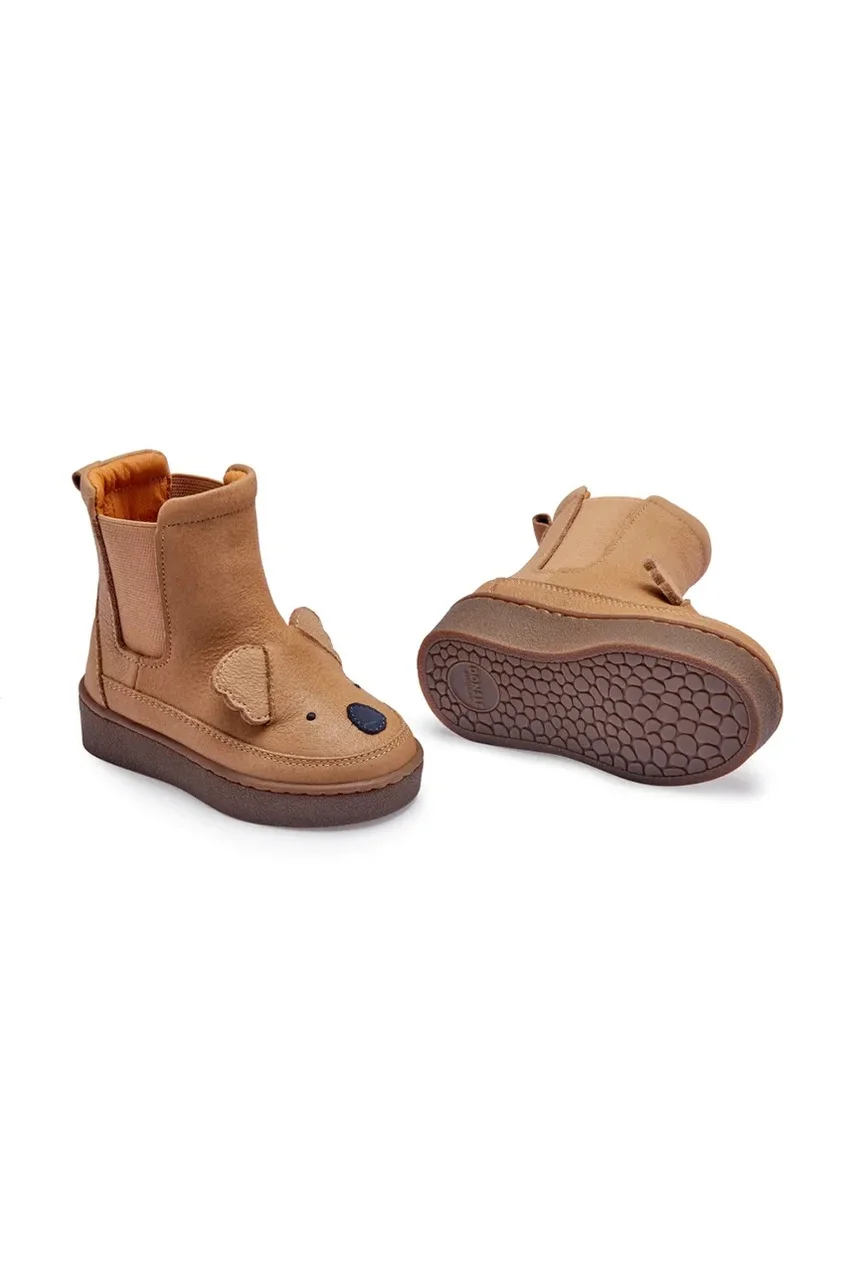 Donsje Бебешки кожени обувки Thudo Classic Boots Koala