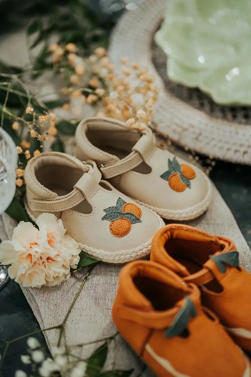 Donsje Бебешки кожени обувки Yames Shoes Arancia