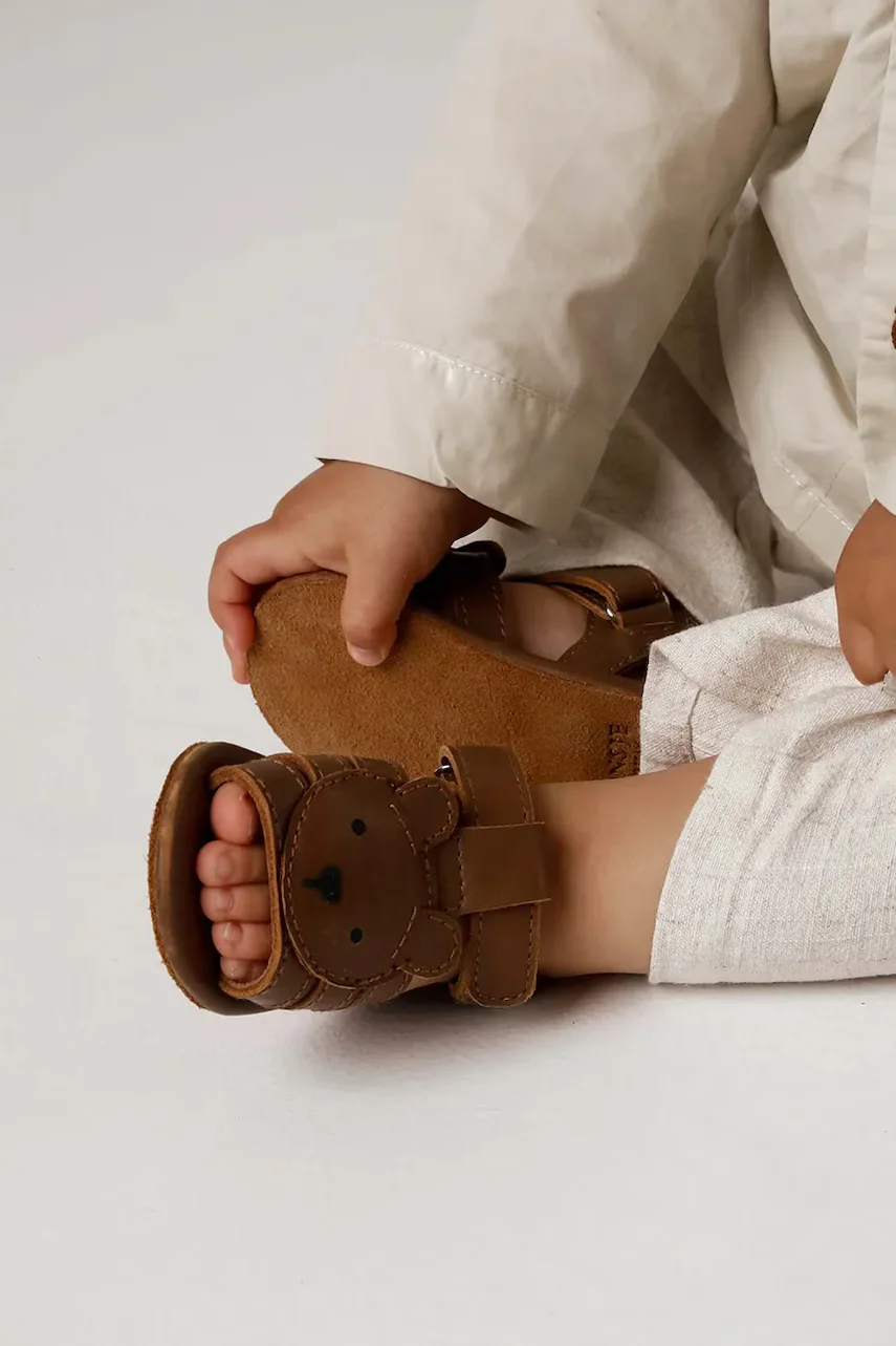 Donsje Бебешки кожени сандали Diedan Sandals Bear