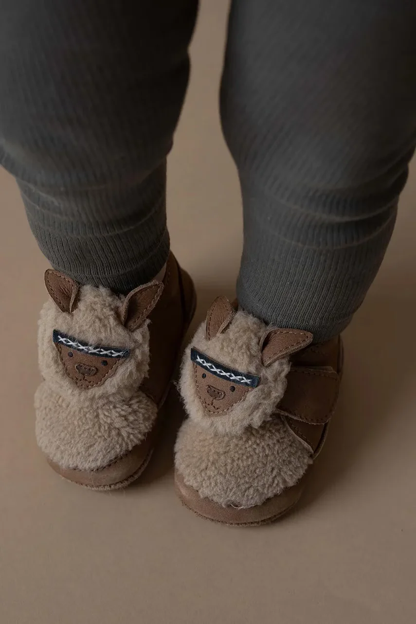 Donsje Бебешки кожени зимни обувки Matijn Sneakers Alpaca