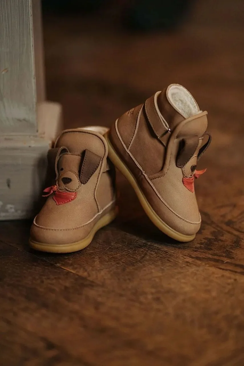 Donsje Бебешки обувки от набук Jidde Shoes Western Dog