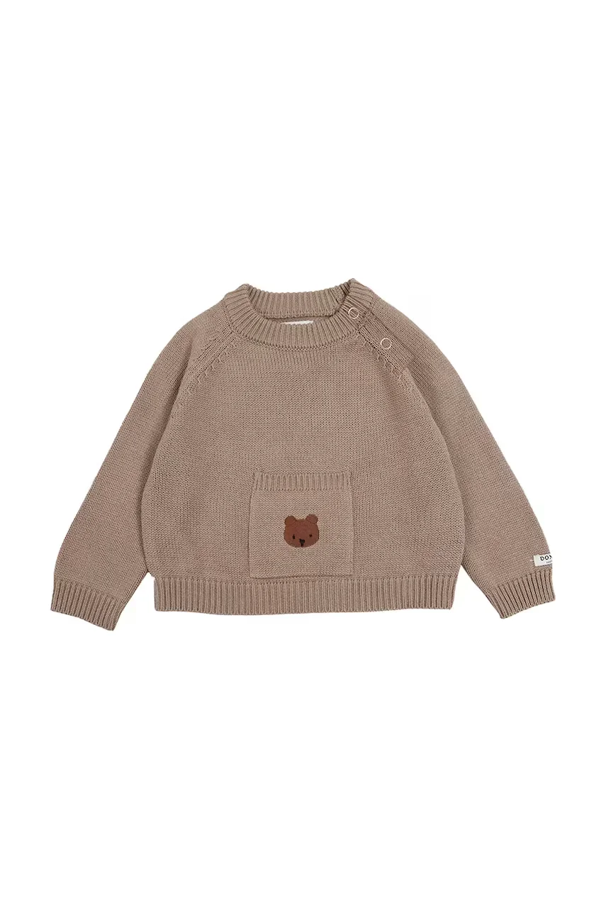 Donsje Бебешки памучен пуловер Loeke Sweater Bear