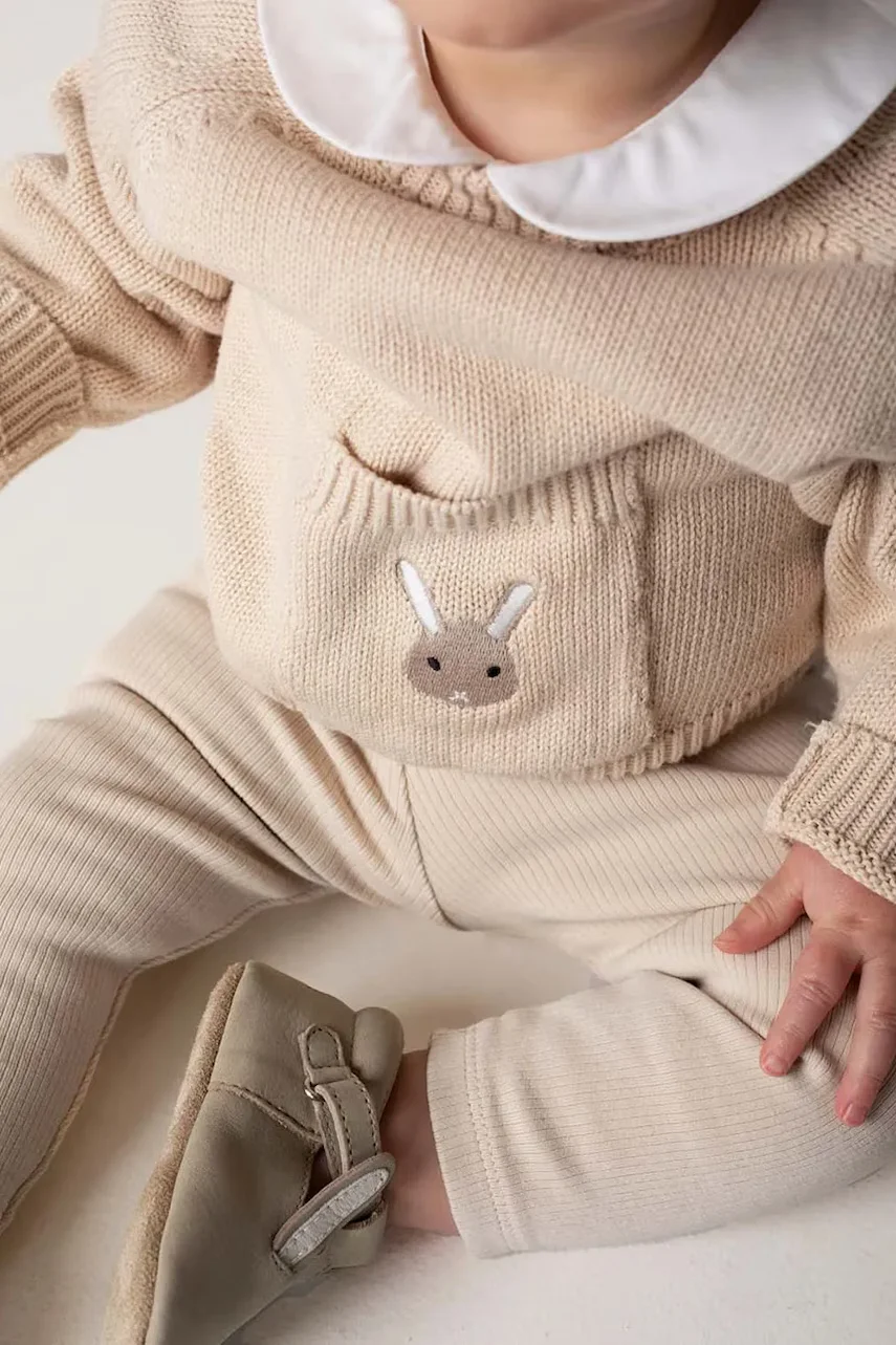 Donsje Бебешки памучен пуловер Loeke Sweater Bunny