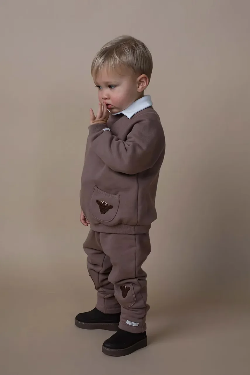 Donsje Бебешки памучен суичър Foppe Sweater Stags
