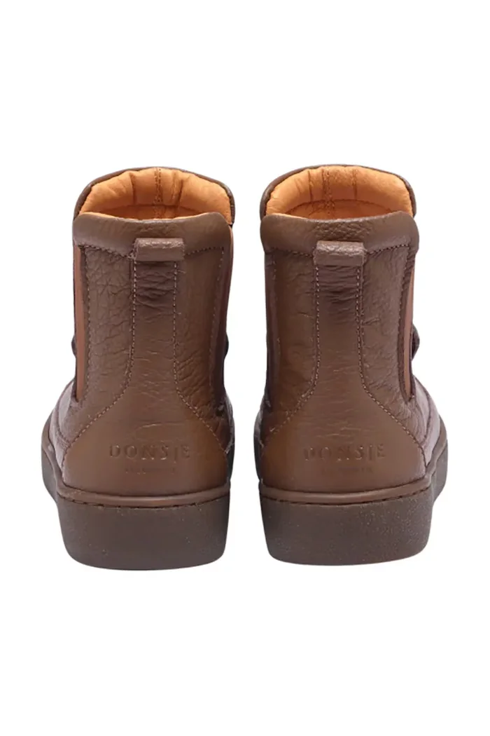 Donsje Детски кожени зимни обувки Thuru Classic Boots Bear в кафяво 2023802