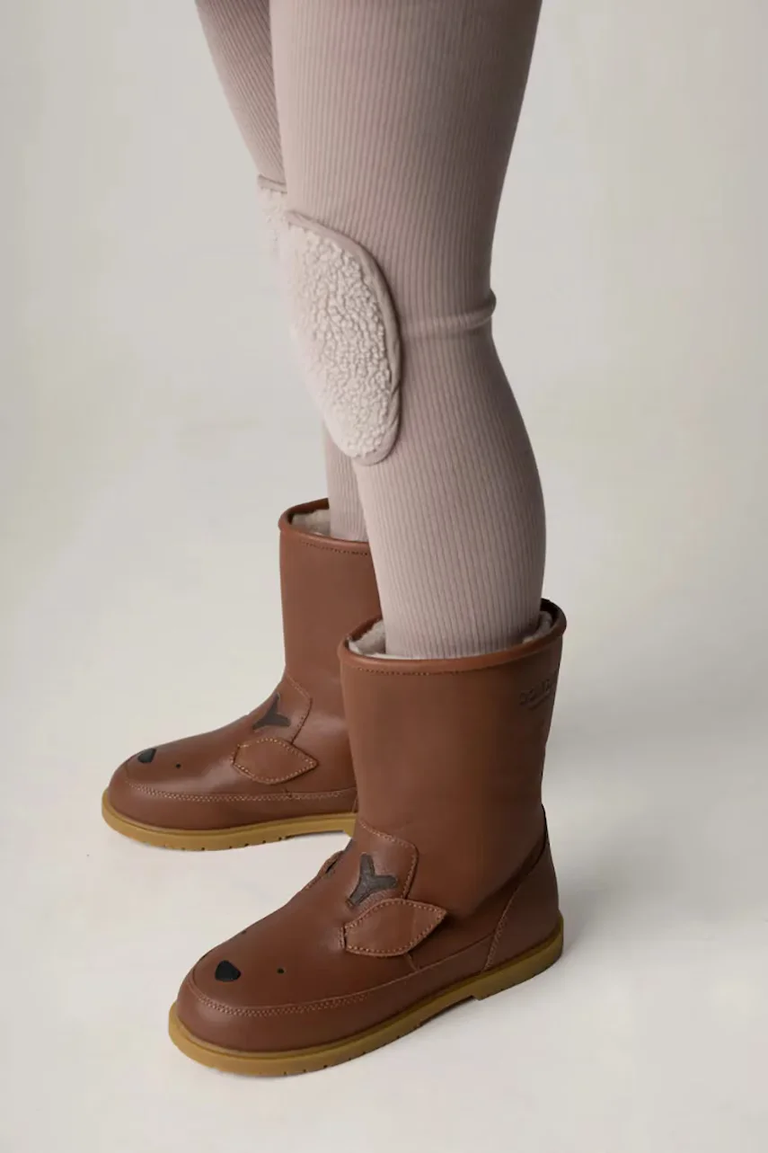 Donsje Детски кожени зимни обувки Wadudu Special Boots Stag
