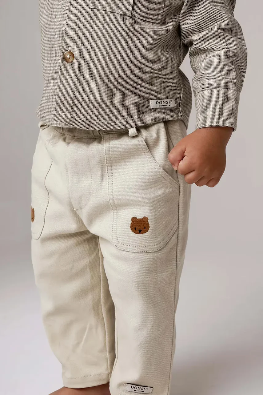Donsje Детски памучен панталон Kassim Trousers Bear