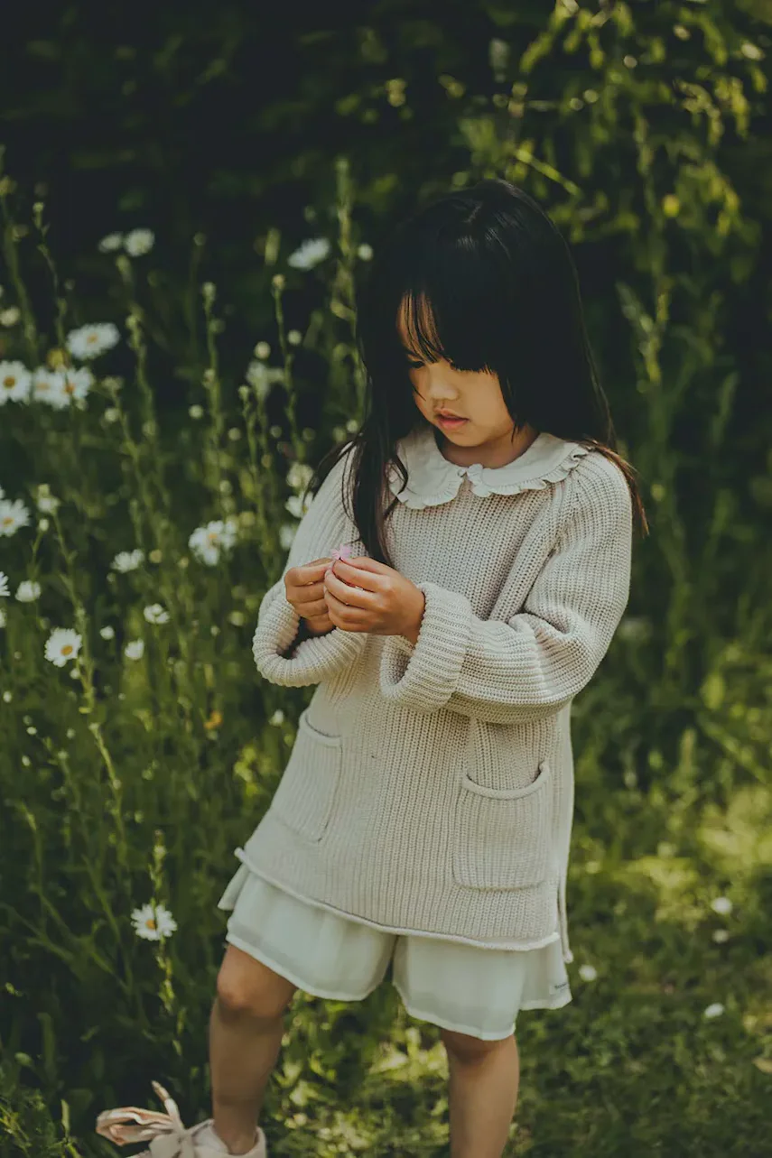 Donsje Детски памучен пуловер Stella Sweater