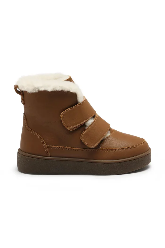 Donsje Детски велурени зимни обувки Clenn Boots в тъмносиньо 2017700