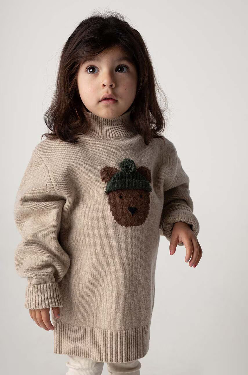 Donsje Вълнен бебешки пуловер Denn Merino Wool Sweater Bear