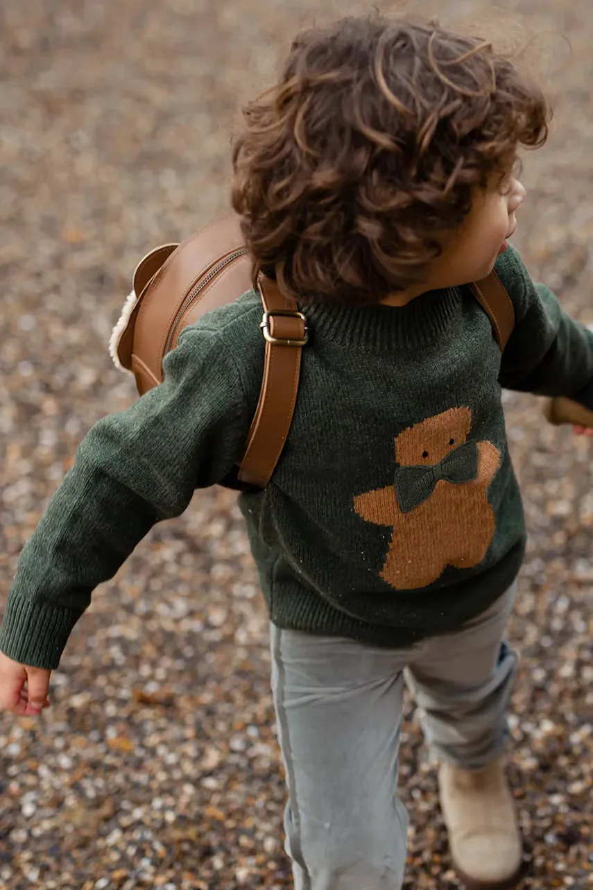 Donsje Вълнен бебешки пуловер Denn Merino Wool Sweater Gingerbread