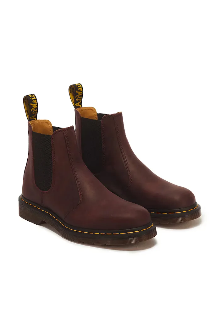 Dr Martens боти челси от кожа 2976 YS бордо DM27486600